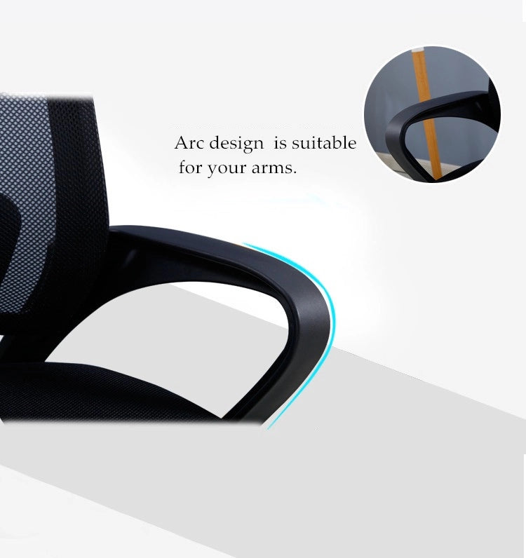 FENIXSHOP24 Sedia Ufficio Ergonomica, in rete traspirante, Supporto Lombare, Regolazione in Altezza e reclinabile Poltrona girevole con ruote – Nera - HLD-9090