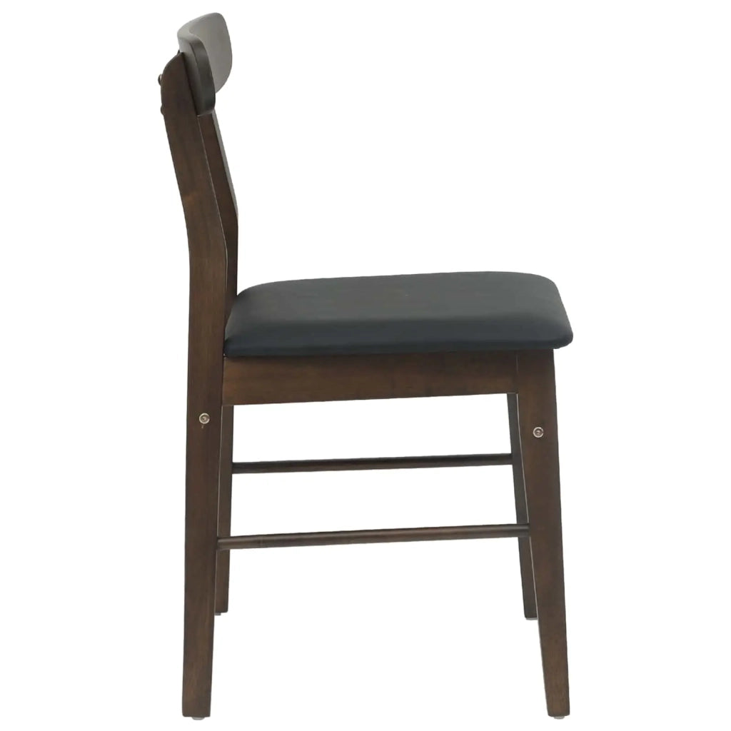 Sedia da pranzo 2 pcs Marrone scuro e Nero 42020484