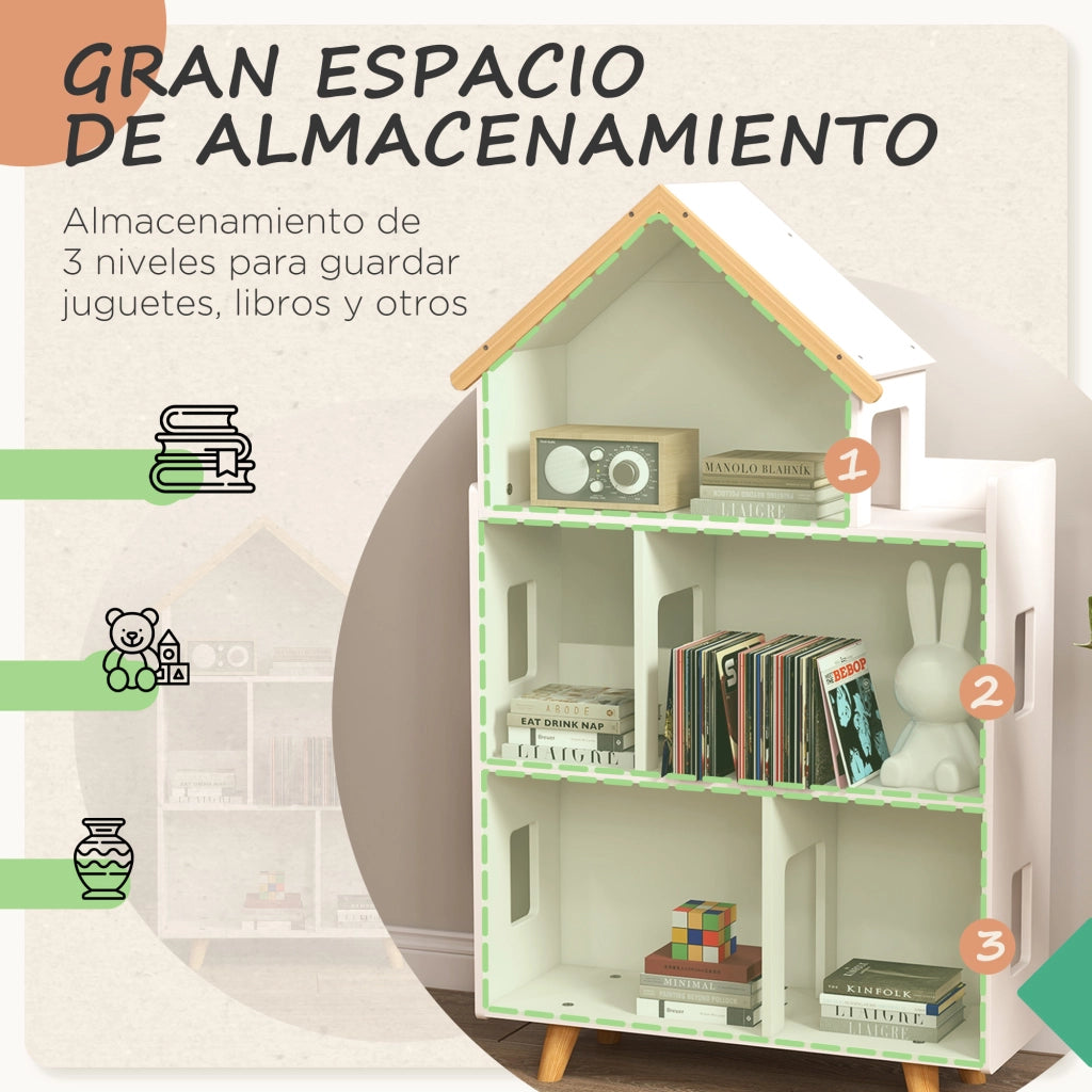 Libreria per Giocattoli ¨C Minimal ¨C Bianco 65x25x108,5 cm