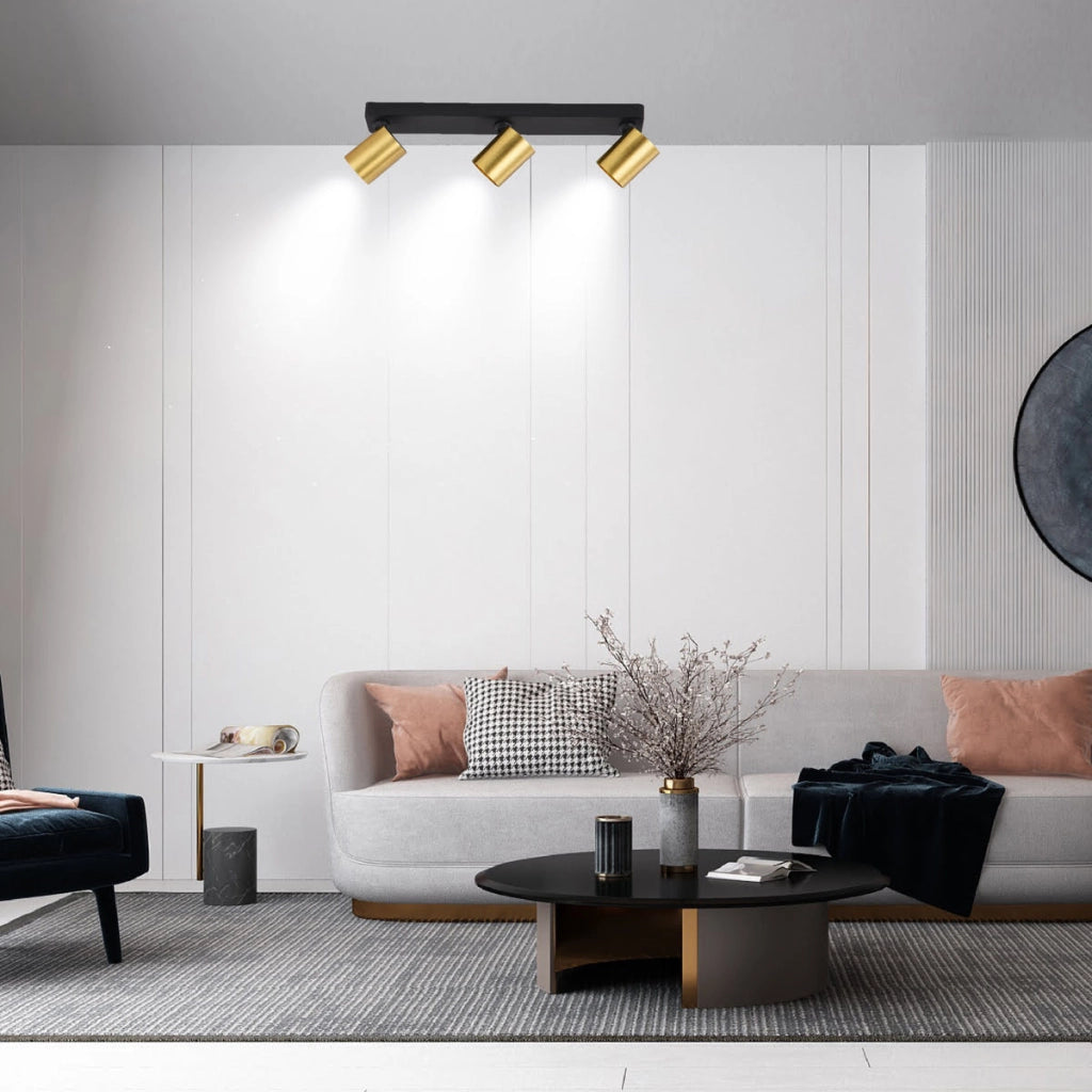 Plafoniera Snow spot 3xGU10 oro/nero Light Prestige