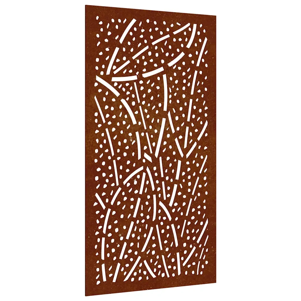Decorazione Muro da Giardino 105x55 cm Foglia Acciaio Corten CFW9383751