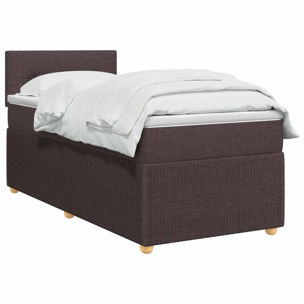 Letto box spring con materasso Marrone Scuro 80 x 200 cm 3451338