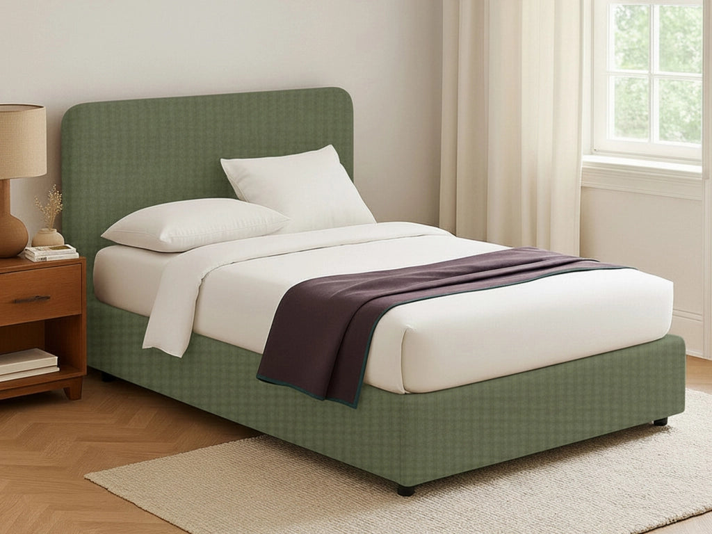 Telford, Letto Piazza e Mezza Sfoderabile Made in Italy, Verde