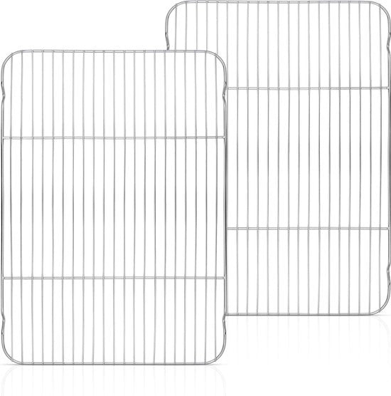 Grande raffreddatore per torte forno rostiera in acciaio inossidabile - bruciare cuocere grigliare raffreddare - salutare sostenibile - resistente forno lavastoviglie - 415 x 29 x 2 cm