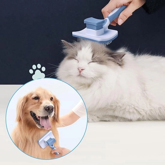 Spazzola per Grooming per Gatti e Cani con Setole Corte, Medie e Lunghe per Pulizia e Massaggio