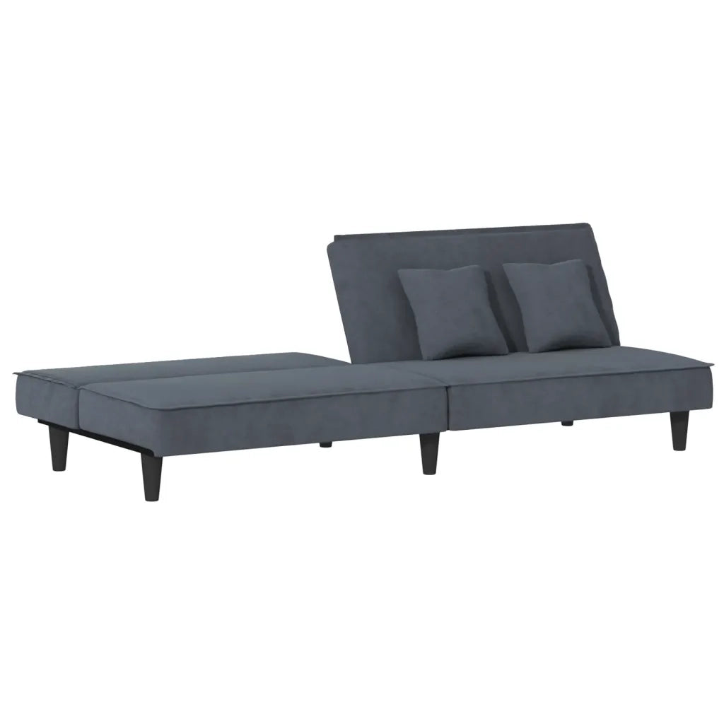 Divano letto | Sof¨¤ letto | Letto singolo Grigio Scuro in Velluto