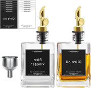Set di Bottiglie per la Cucina - Olio e Aceto (280ml - Oro)