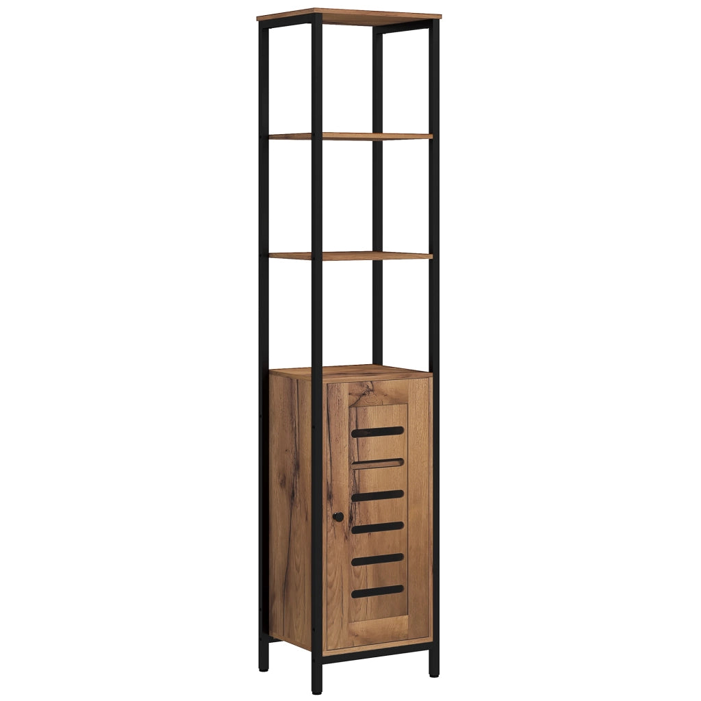 Colonna Bagno Industriale ¨C Zephmum ¨C Marrone Rustico 3 Ripiani Regolabili