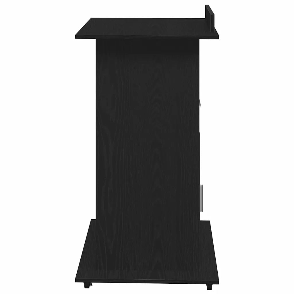 Podio con ruota Rovere Nero 55 x 55 x 107 cm Legno multistrato 862299