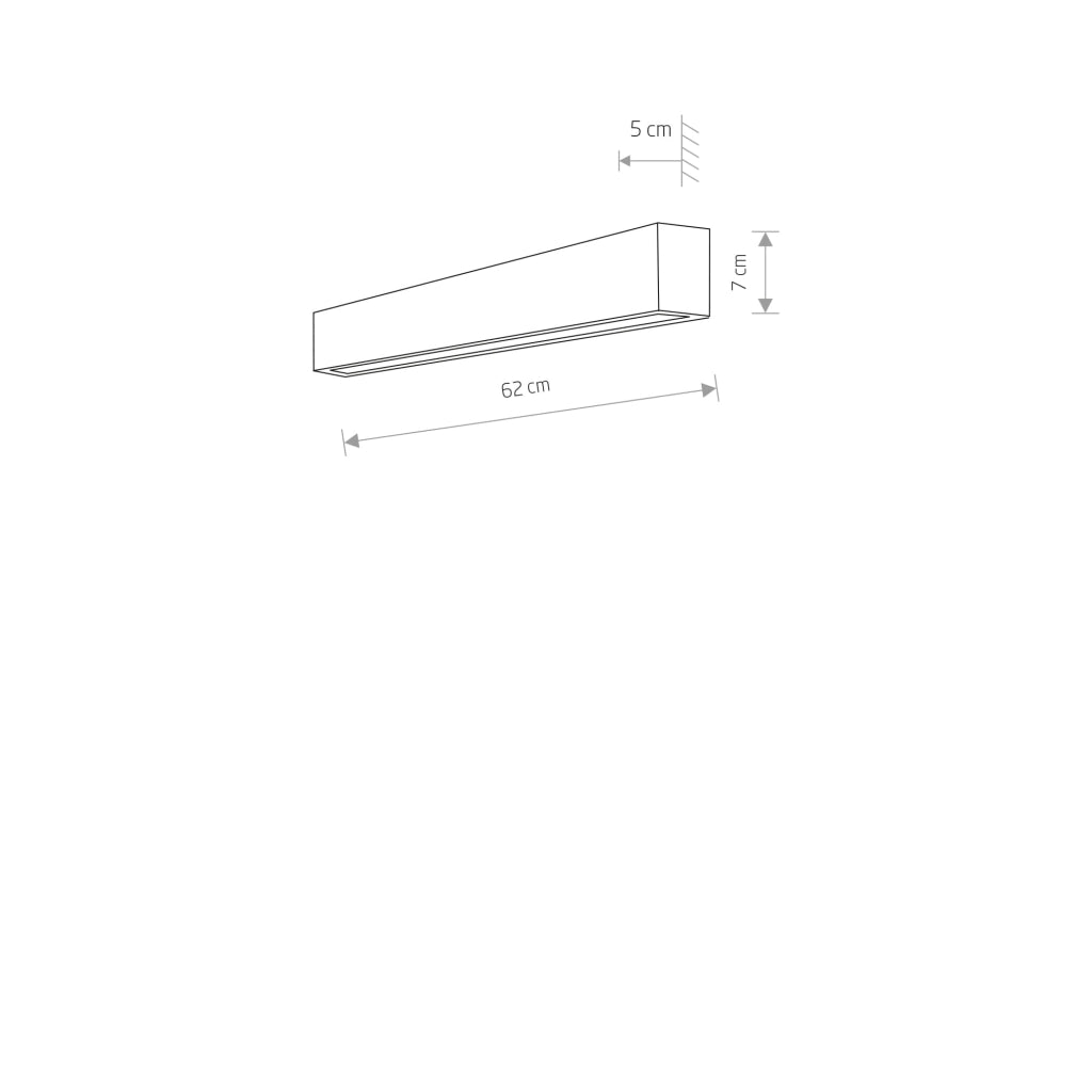 Nowodvorski applique LED Straight Wall bianca 62 cm T8