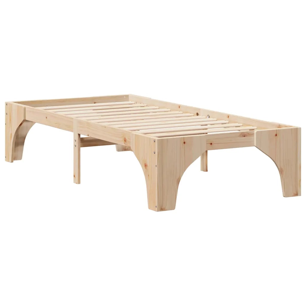 Letto singolo | Letto per adulti | Struttura del letto Marrone 75 x 190 cm Pino massello