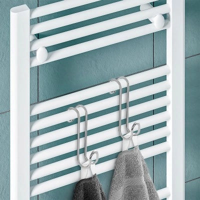 Appendino singolo in acciaio cromato per termoarredo e box doccia