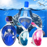 Trade Shop - Maschera Da Immersione Subacquea Snorkeling Boccaglio Full Face Con Visione 180° -
