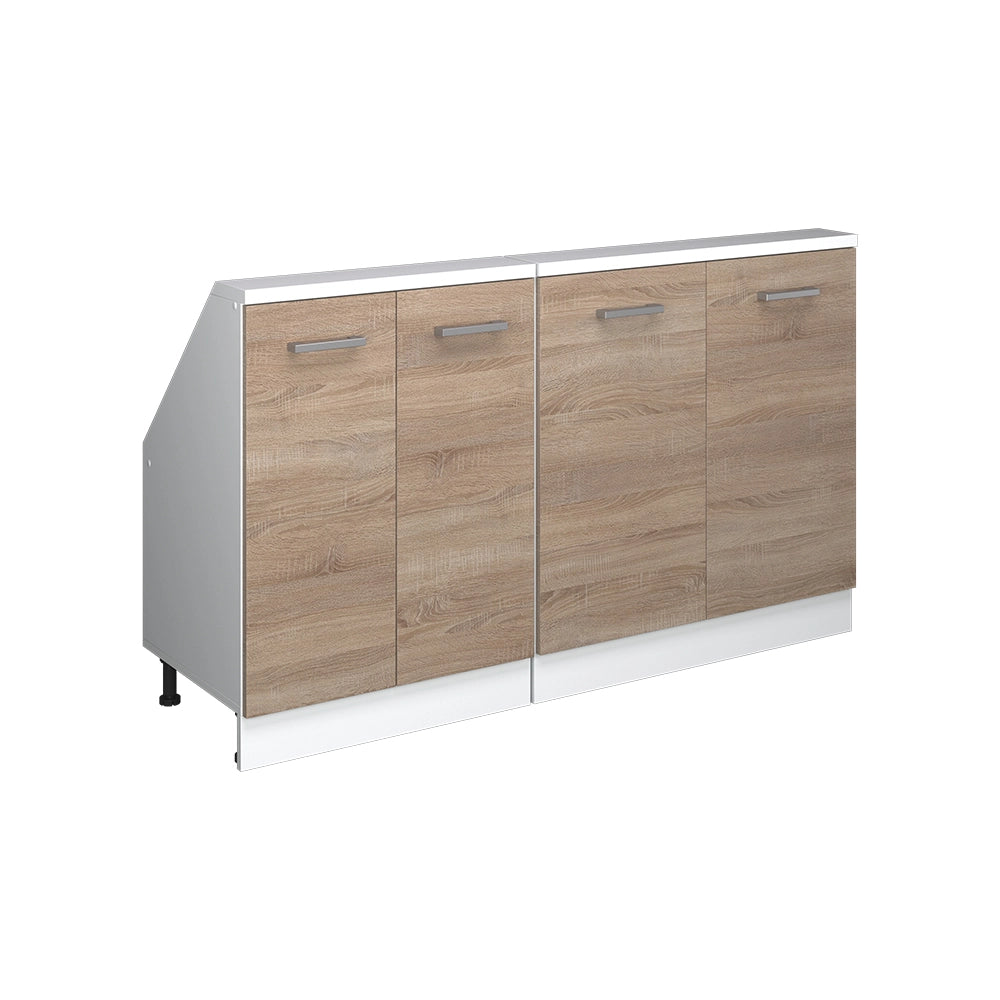 Set di mobili sottotetto Rion Sonoma/Bianco Set di 2 Vicco