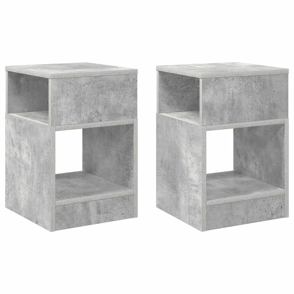 Tavolino 2 pcs Grigio cemento 30,5 x 30 x 45 cm 890903