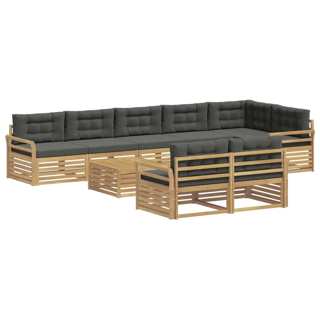 Set di divani da esterno 9 pcs Bianco e Antracite 3390727