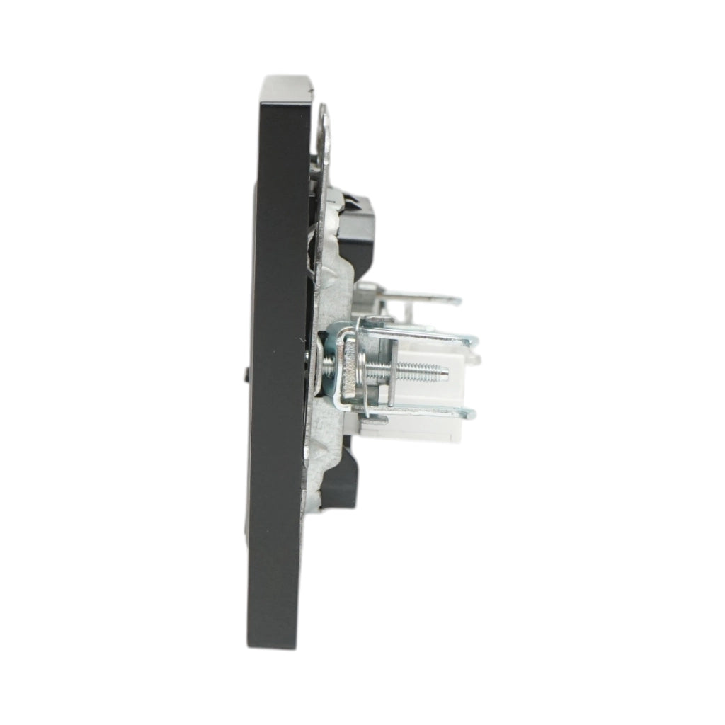 Presa internet RJ45 da incasso nera ABS 80x80mm