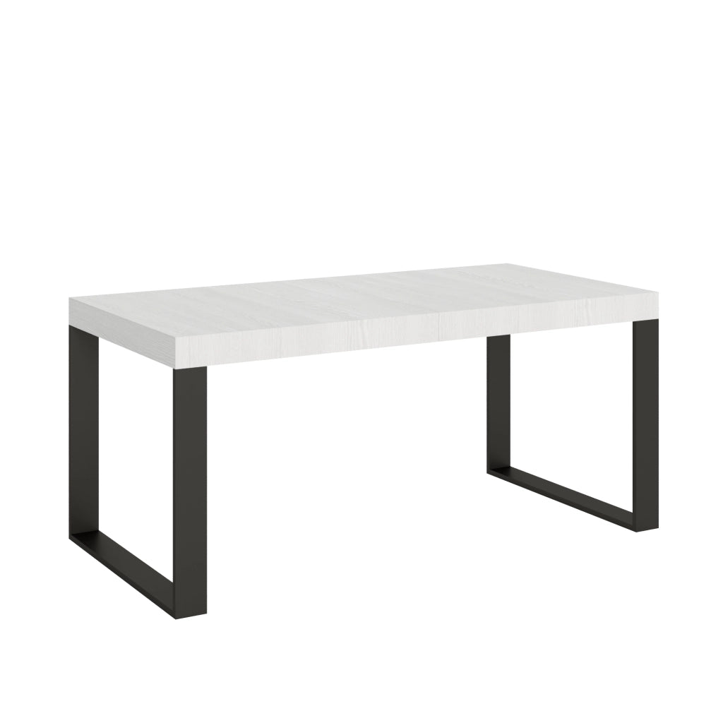Tavolo allungabile 90x180/440 cm Tekno Bianco Frassino telaio Antracite