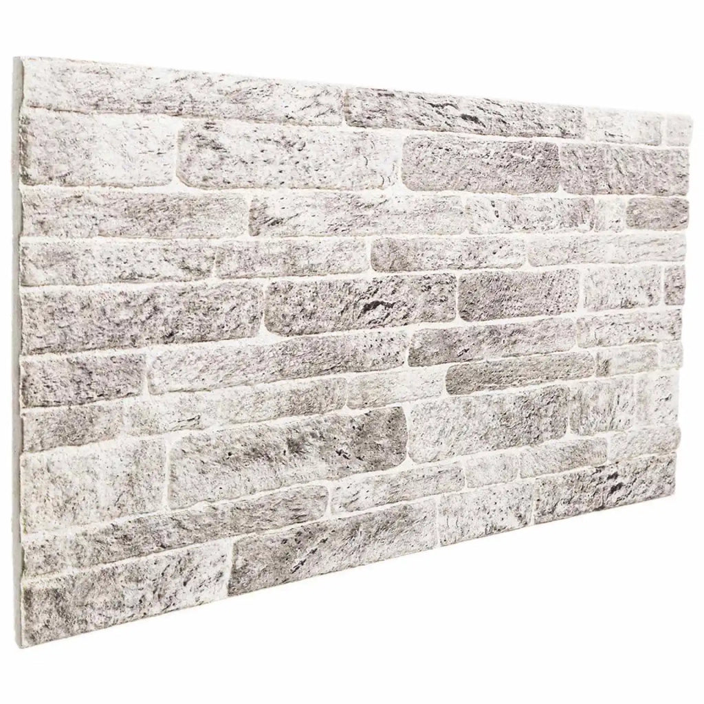 Pannelli da parete 10 pcs Grigio chiaro e bianco 100 x 50 cm 42046106