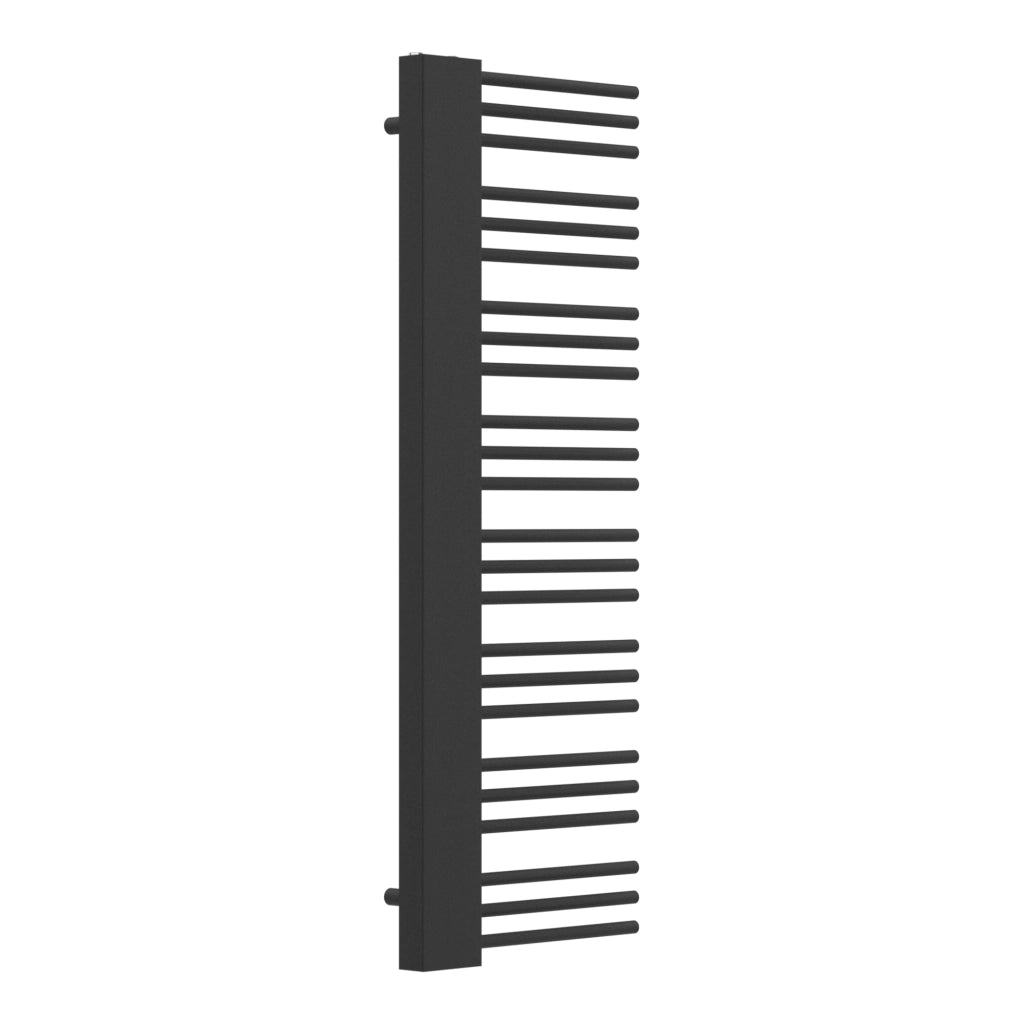 Scalda Asciugamani da Parete Kviteseid Scaldasalviette ad Acqua Calda 146x45 cm 558 W Nero [neu.haus]