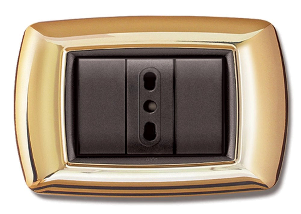 10pz placca life mod. living plastica oro 3posti cod:ferx.41550