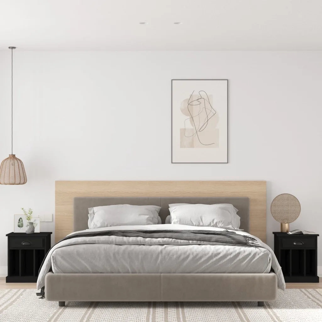 Comodini 2 pz Neri 43x36x50 cm 816347
