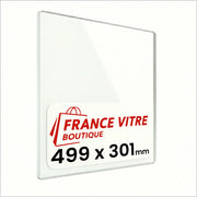 499 x 301 x 4 mm - Vetro per stufa a legna - vetro camino di ricambio - vetro per caminetto resistente al fuoco - France Vitre
