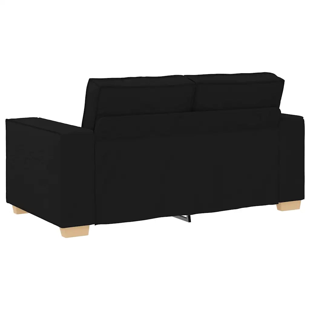 Divano 3 pcs Nero 220 x 80 x 84 cm Tessuto misto lino 3324611