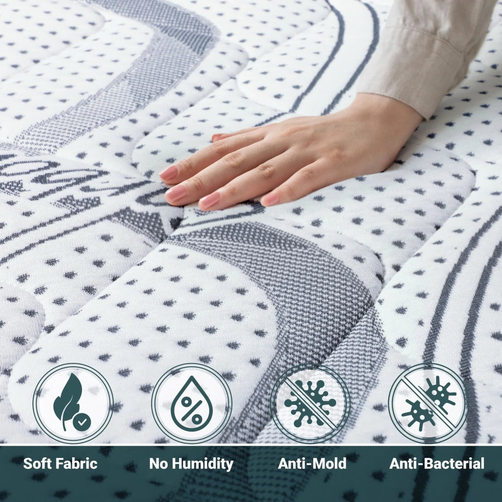 Materasso Singolo 90x160 cm a Media Rigidita' | Altezza 16 cm | Tessuto Anallergico e Traspirante | Proprieta' Ortopediche e Automodellanti | Prodotto in Italia