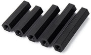 Accessori di fissaggio - Spacer a forma di esagono femmina - Standoff a forma di esagono in nylon - 50 pezzi - Nero - Accessori di fissaggio - M4x12mm - Adatto a diverse applicazioni