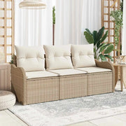 Set Divano da Giardino 3 pcs Beige Poly Rattan 3354230