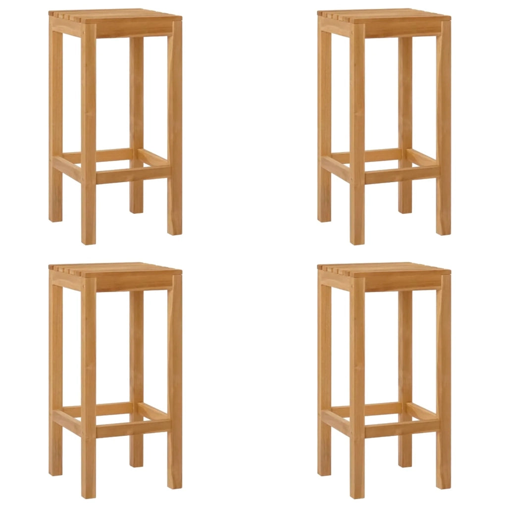 Sgabello da bar 4 pcs Marrone Legno di teak solido 42030010