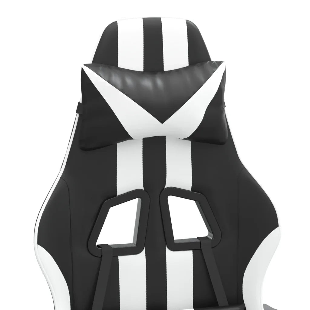 Sedia da Gaming Nero e Bianco in Similpelle 3143823
