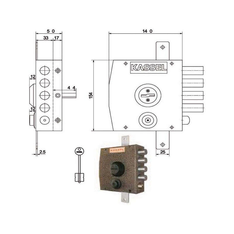 Serratura Sic.Triplice Dx Dm 1351 Kassel