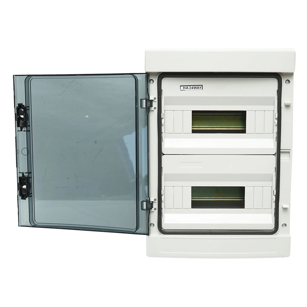 Pannello portafusibili da superficie 2 file, 24 moduli 420x298x138mm IP65 Breckner Germany
