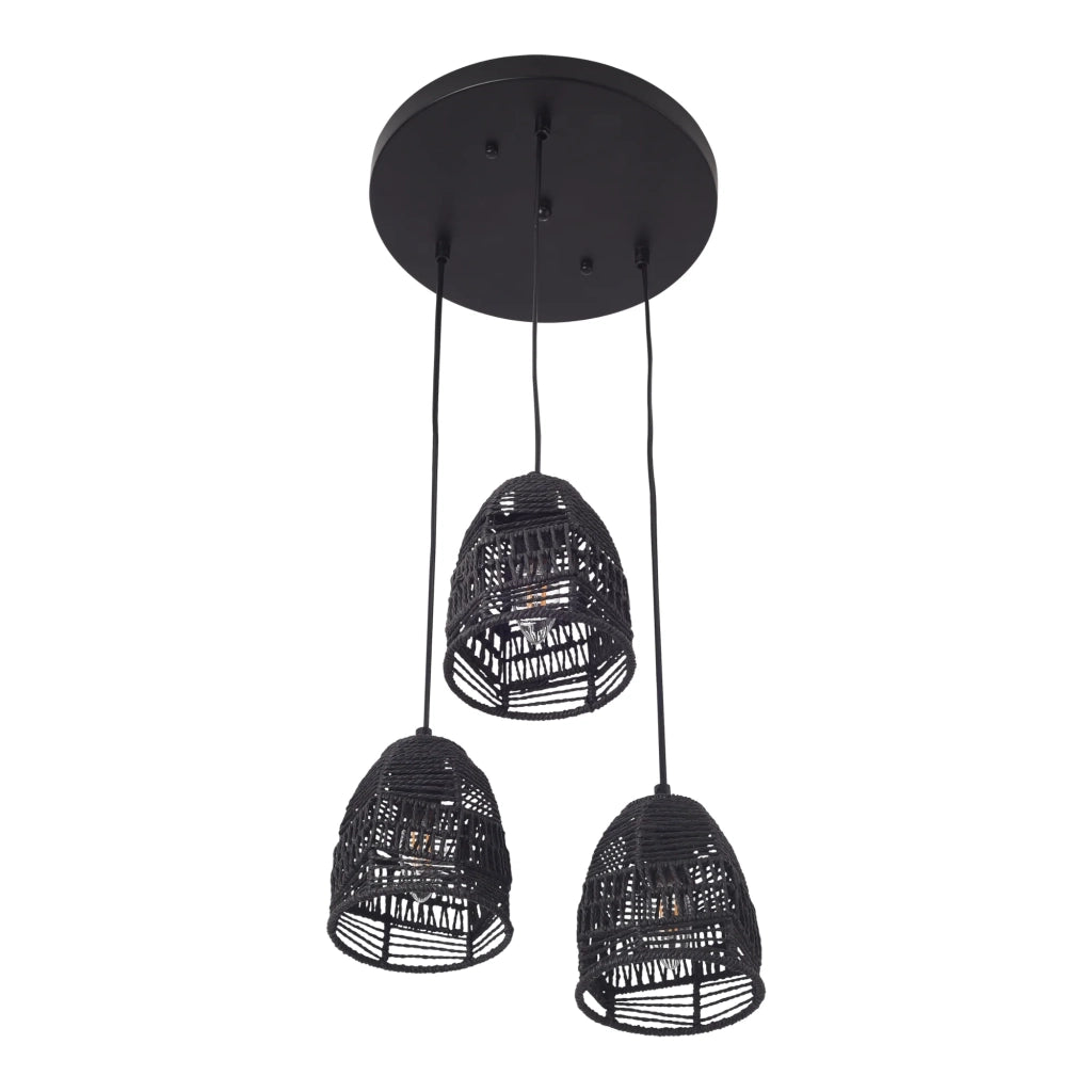Lampada da terra da 131 cm con 3 attacchi E14 nera 03_0010727