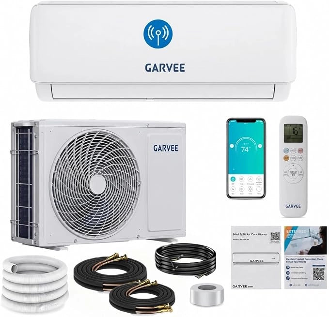 Condizionatore d'aria split 24.000 BTU; riscaldamento/raffreddamento; classe A++; tecnologia inverter; ultra silenzioso; modalit   Eco; applicazione;