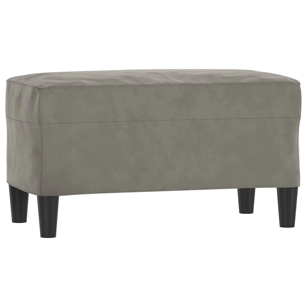 Panca 70 x 35 x 41 cm velluto grigio chiaro 02_0010524