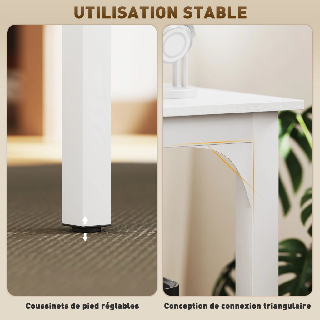 Scrivania per computer 180 cm ¨C Xylo ¨C bianco, per 2 persone, ufficio e studio