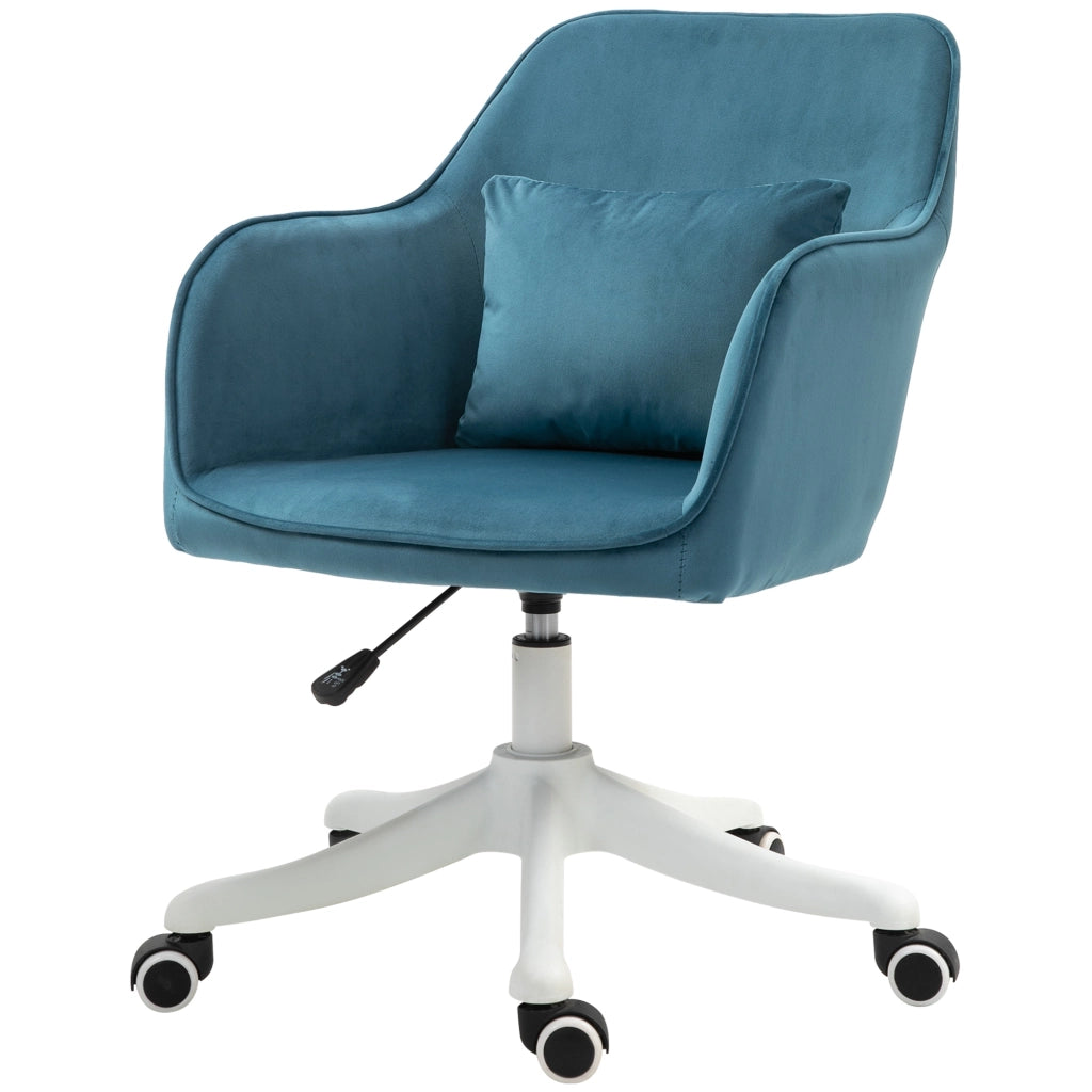 Sedia da ufficio massaggiante in velluto ¨C zephmum ¨C blu