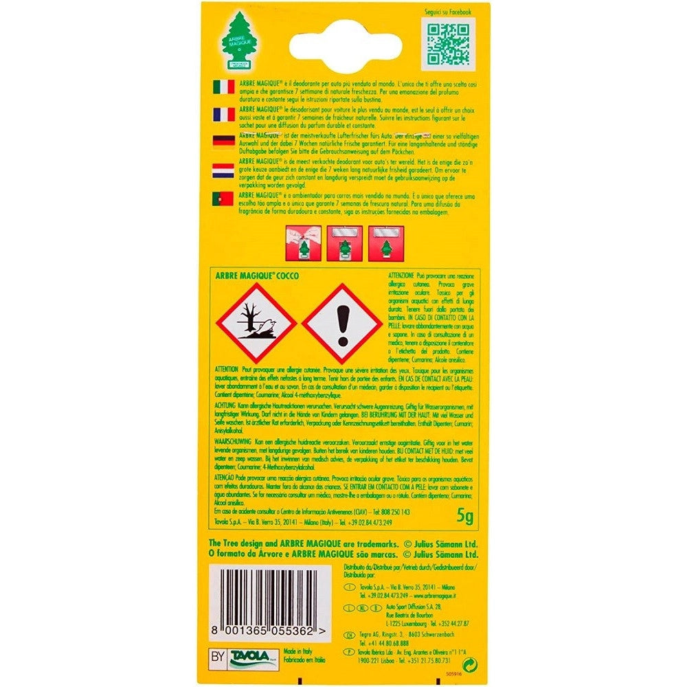 Trade Shop - Arbre Magique Mono Profumatore Per Auto Profumazione Fragranza Bubble Gum Dolce -