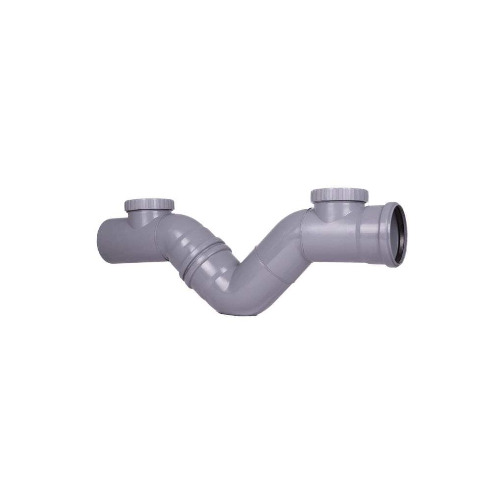 Sifone firenze orizzontale in polipropilene (2 Tappi) : Diametro - 50