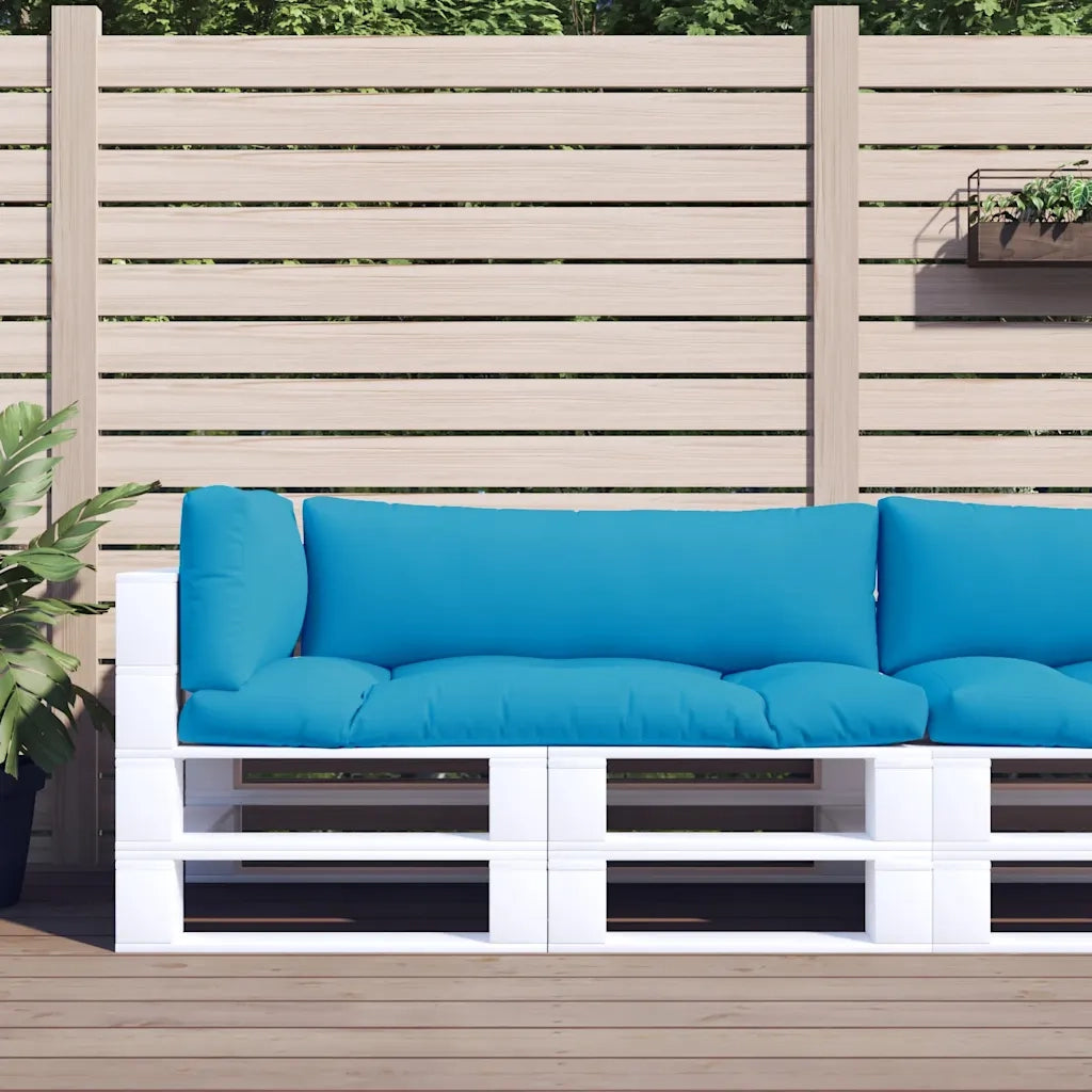 Cuscini per Pallet 3 pz Azzurro in Tessuto 360948