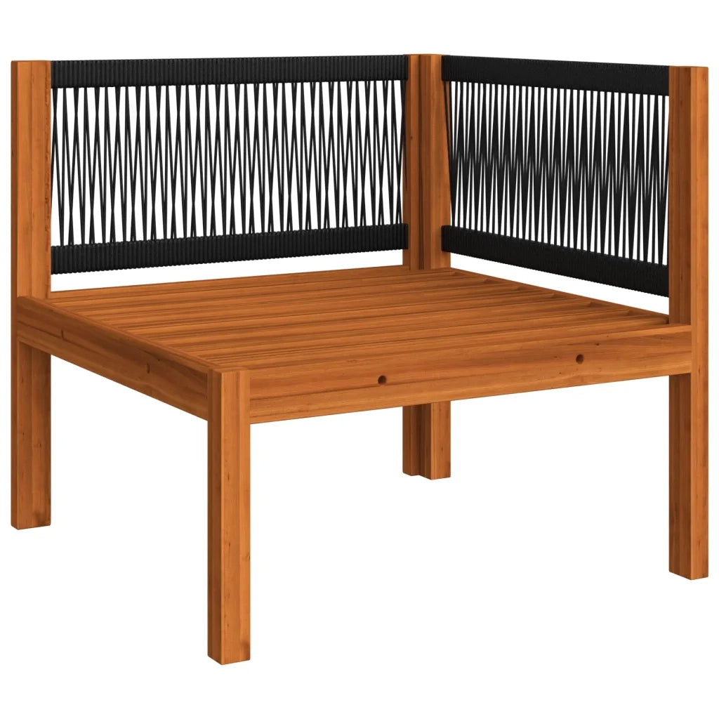 Set da giardino 8 pezzi con cuscini in legno crema, acacia e corda 3057890