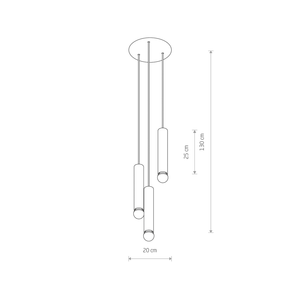Lampadario sospeso Nowodvorski Baton 7855 ottone oro