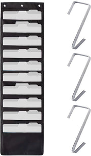 Ordinatore a muro con 10 grandi contenitori, 119,4 x 35,6 cm Ordinatore a muro con 6 cassette per l'organizzazione domestica, la scuola, le bollette, l'archiviazione, da appendere al muro