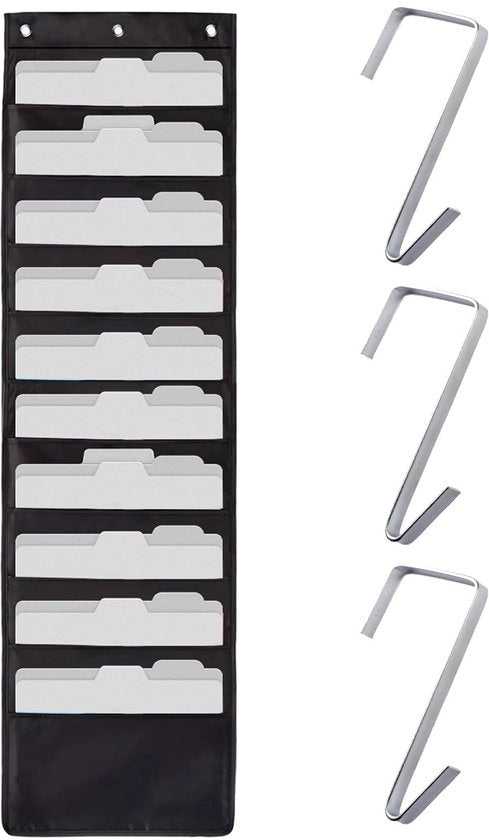 Ordinatore a muro con 10 grandi contenitori, 119,4 x 35,6 cm Ordinatore a muro con 6 cassette per l'organizzazione domestica, la scuola, le bollette, l'archiviazione, da appendere al muro