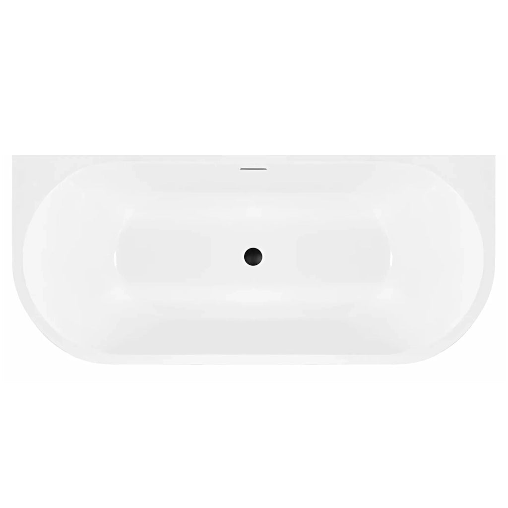 Vasca Bagno A Parete Olimpia 150cm Copritappo cromo