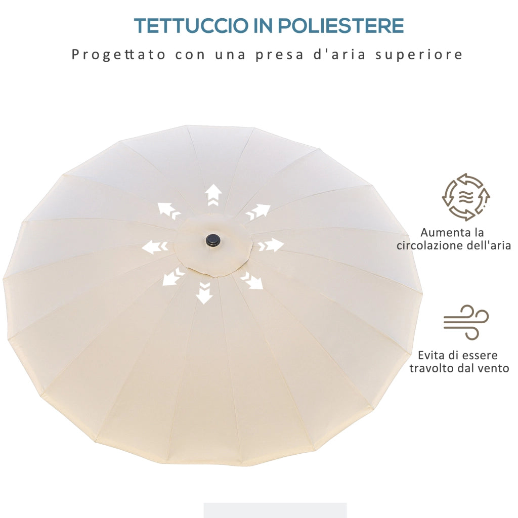 Ombrellone da Giardino 2.5x2.5m ¨C Minimal ¨C Crema
