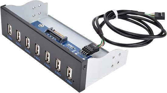 Hub USB 7 Porte in Alluminio per Computer - Hub USB per Scanner e Altoparlanti